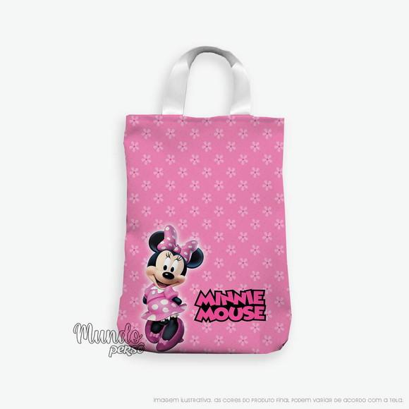Sacola com Alça 18cm x 25cm Minnie Rosa