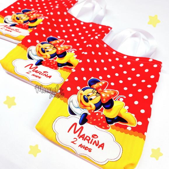 Sacola com Alça 18cm x 25cm Minnie Vermelha