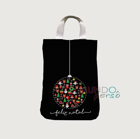 Sacola com Alça 18cm x 25cm Natal
