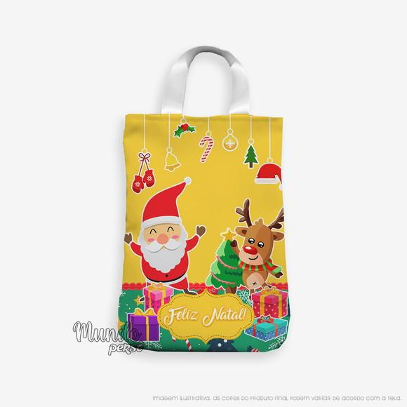 Sacola com Alça 18cm x 25cm Natal