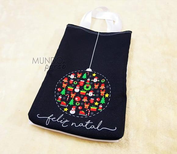 Sacola com Alça 18cm x 25cm Natal