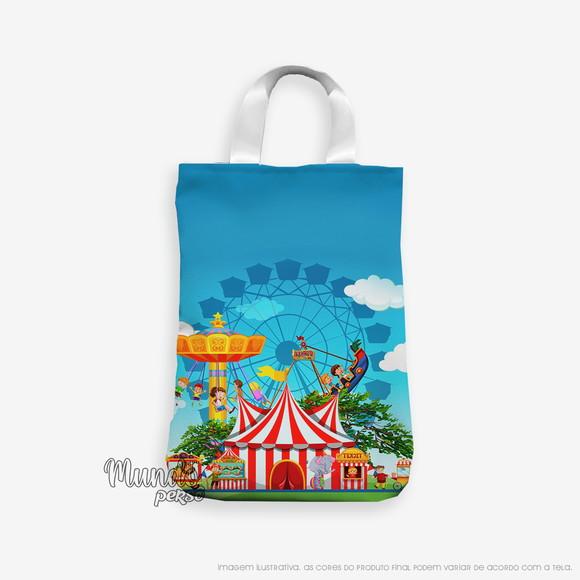 Sacola com Alça 18cm x 25cm Parque de Diversões