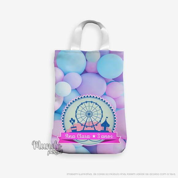Sacola com Alça 18cm x 25cm Parque de Diversões