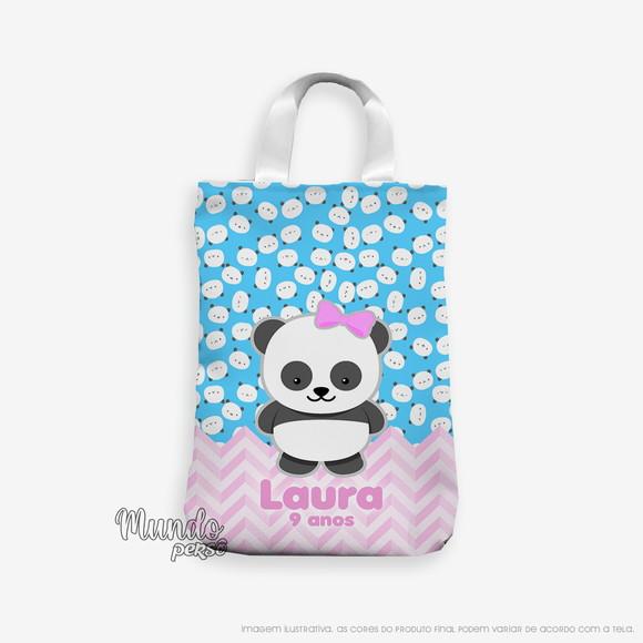 Sacola com Alça 18cm x 25cm Panda
