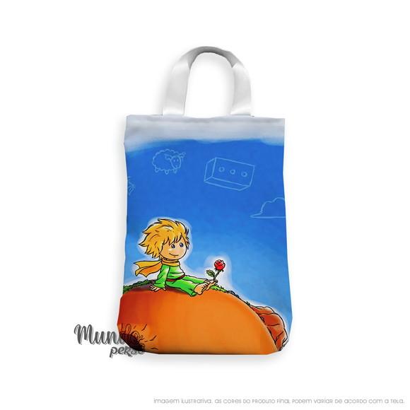 Sacola com Alça 18cm x 25cm Pequeno Príncipe