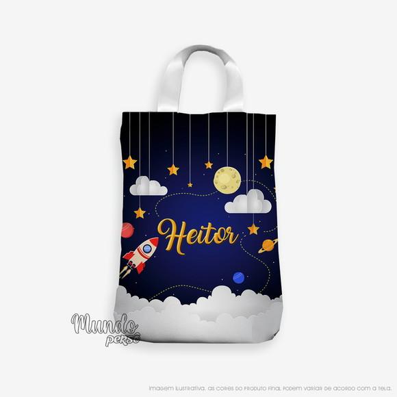 Sacola com Alça 18cm x 25cm Planetas