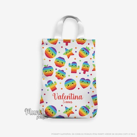 Sacola com Alça 18cm x 25cm Pop It (popit)