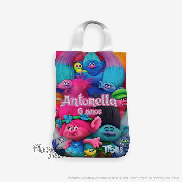 Sacola com Alça 18cm x 25cm Trolls