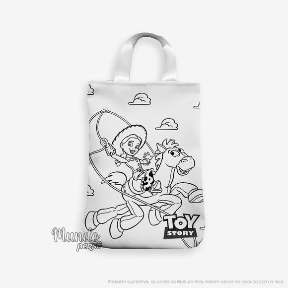 Sacola com Alça 18cm x 25cm Toy Story para Colorir