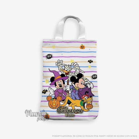Sacola com Alça 18cm x 25cm Turma do Mickey Halloween