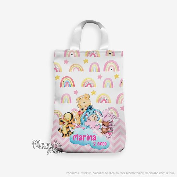 Sacola com Alça 18cm x 25cm Ursinho Pooh
