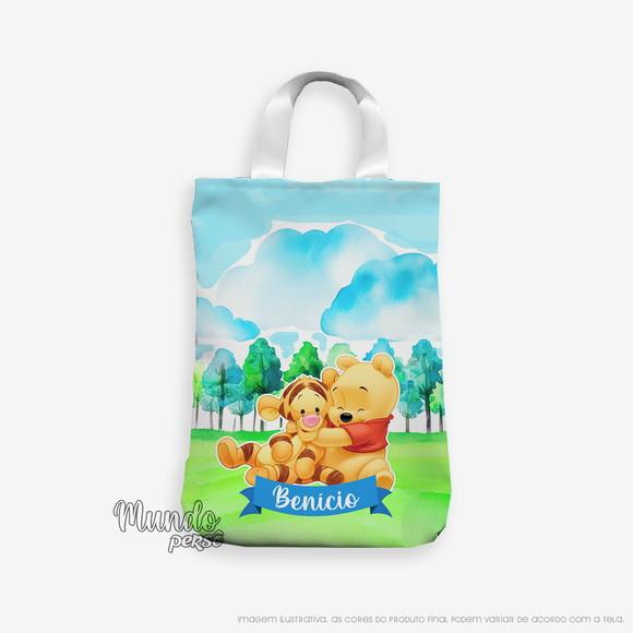 Sacola com Alça 18cm x 25cm Ursinho Pooh