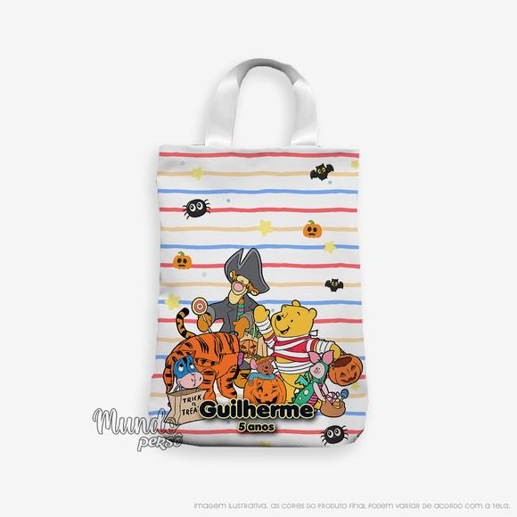 Sacola com Alça 18cm x 25cm Ursinho Pooh Halloween
