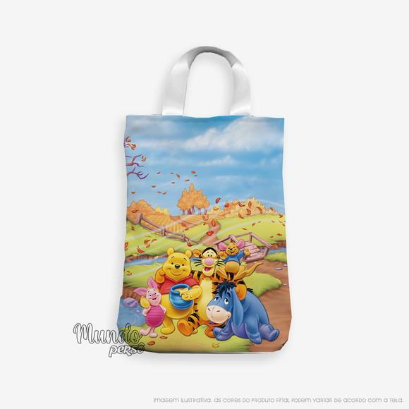 Sacola com Alça 18cm x 25cm Ursinho Pooh
