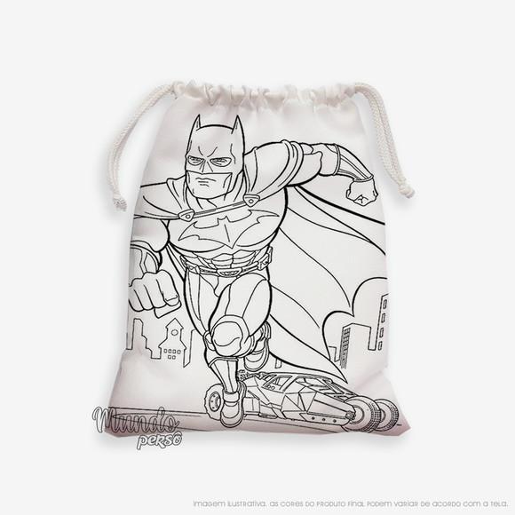 Sacolinha 18cm x 25cm Batman para Colorir