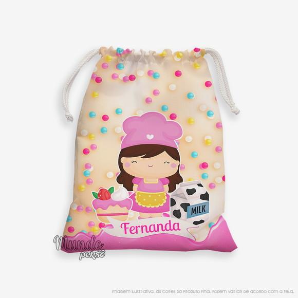 Sacolinha 18cm x 25cm Confeitaria Menina