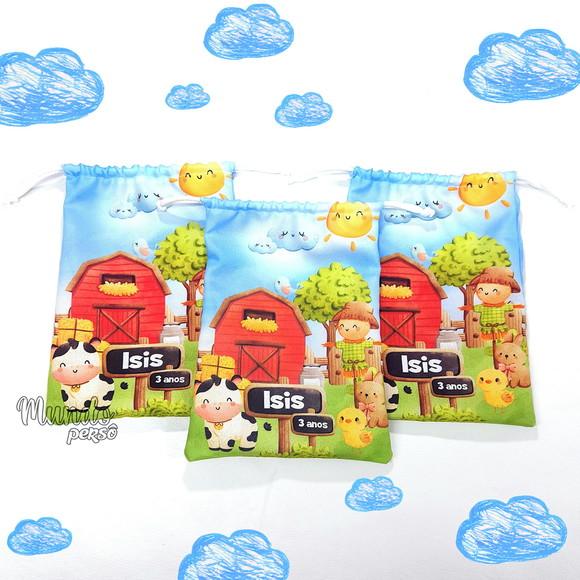 Sacolinha 18cm x 25cm Fazendinha