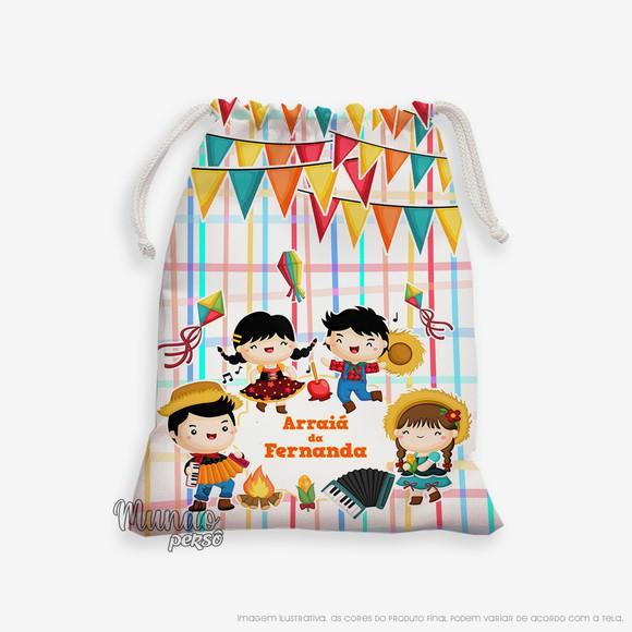 Sacolinha 18cm x 25cm Festa Junina