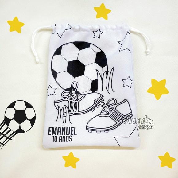 Sacolinha 18cm x 25cm Futebol para Colorir