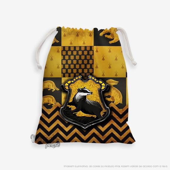 Sacolinha 18cm x 25cm Harry Potter Lufa-lufa