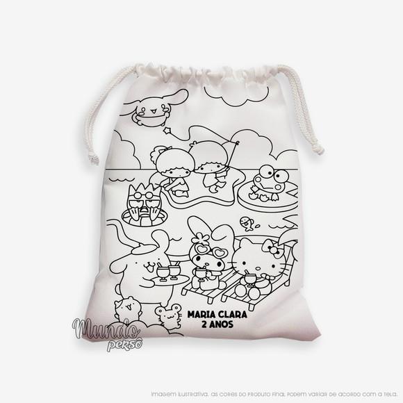 Sacolinha 18cm x 25cm Hello Kitty para Colorir