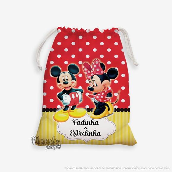Sacolinha 18cm x 25cm Mickey e Minnie