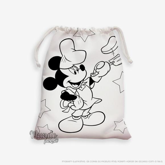 Sacolinha 18cm x 25cm Mickey Confeiteiro para Colorir