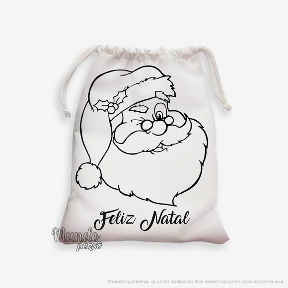Sacolinha 18cm x 25cm Natal para Colorir