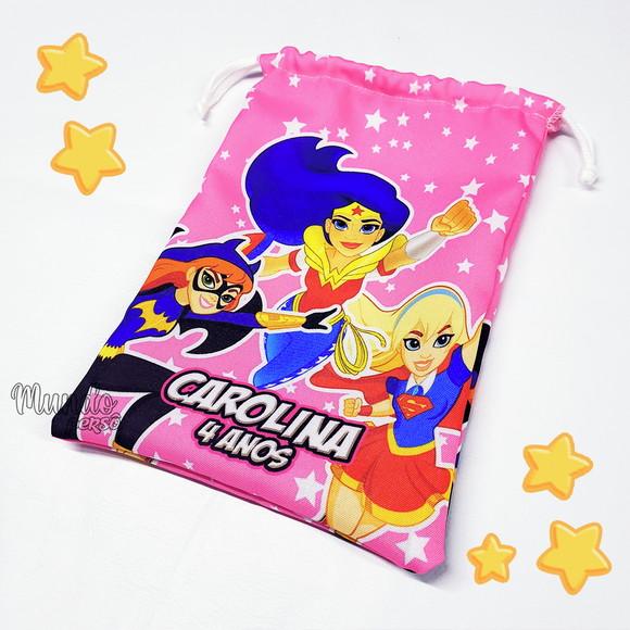 Sacolinha 18cm x 25cm Super Heroínas