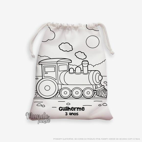 Sacolinha 18cm x 25cm Trem