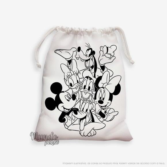 Sacolinha 18cm x 25cm Turma do Mickey para Colorir
