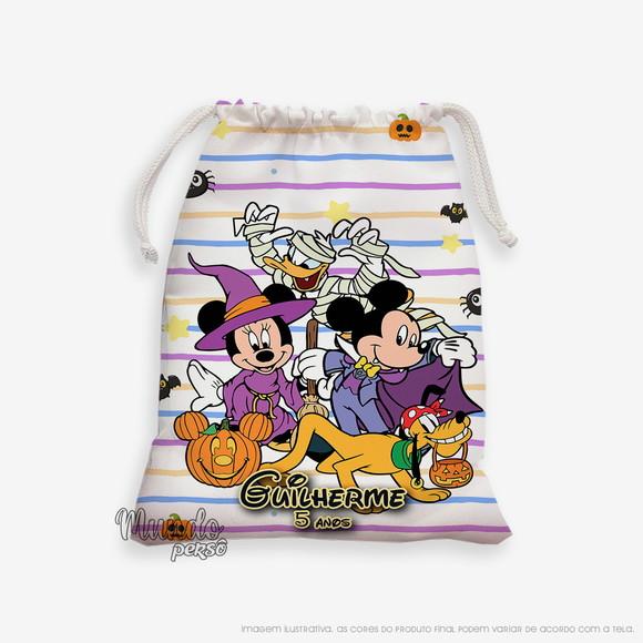 Sacolinha 18cm x 25cm Turma do Mickey Halloween