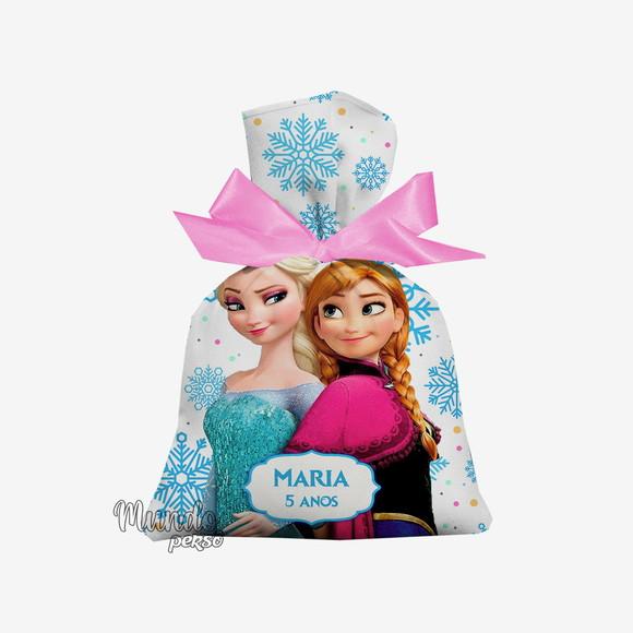 Saquinho Anna e Elsa - Frozen 15cm x 20cm