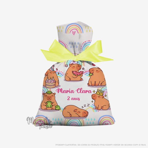 Saquinho Capivara 15cm x 20cm