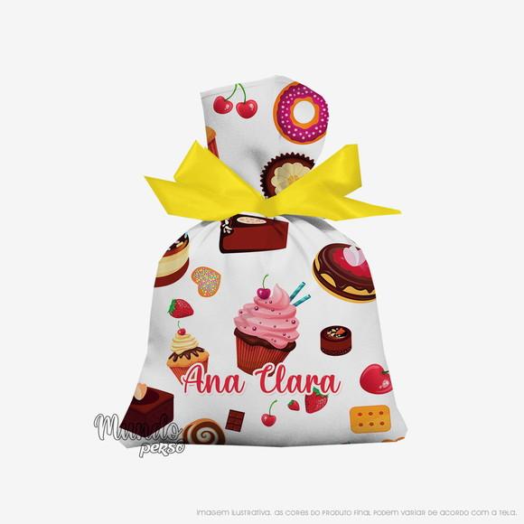 Saquinho Confeitaria - Doces 15cm x 20cm