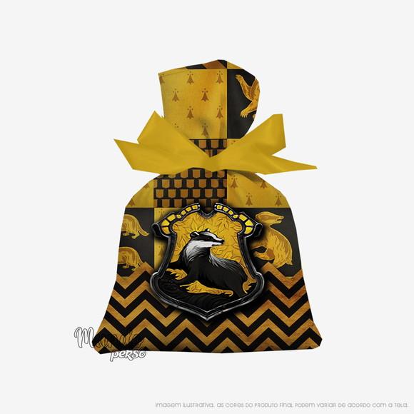 Saquinho Harry Potter Lufa-lufa 15cm x 20cm