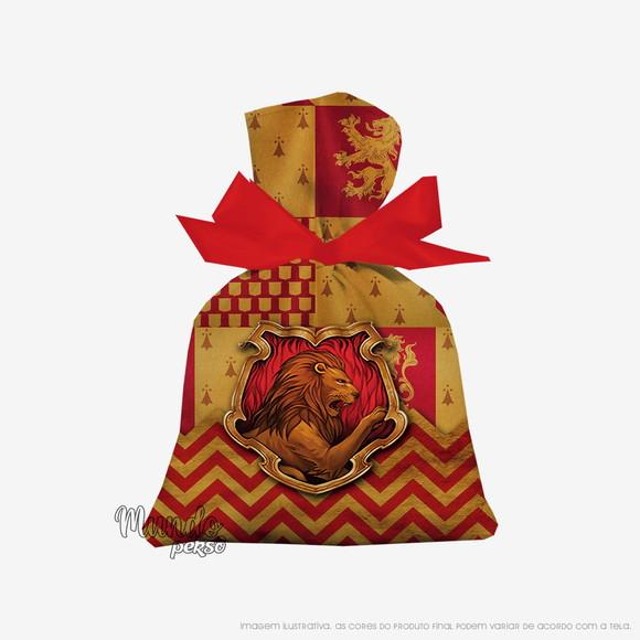 Saquinho Harry Potter Grifinória 15cm x 20cm