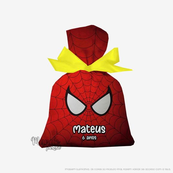 Saquinho Homem Aranha 15cm x 20cm