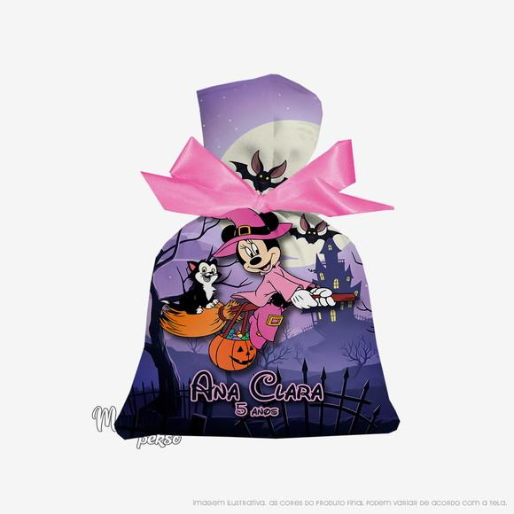 Saquinho Minnie Halloween 15cm x 20cm