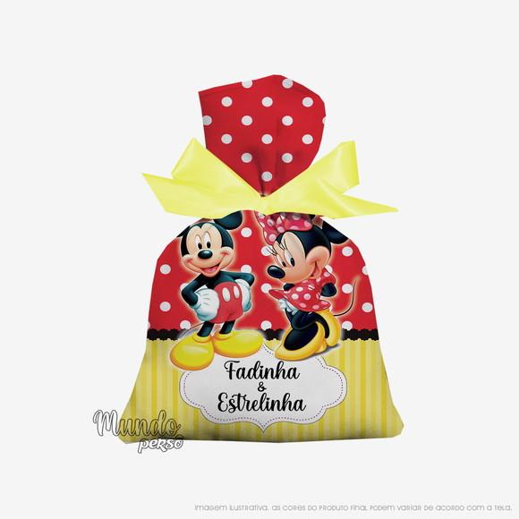Saquinho Mickey&minnie 15cm x 20cm
