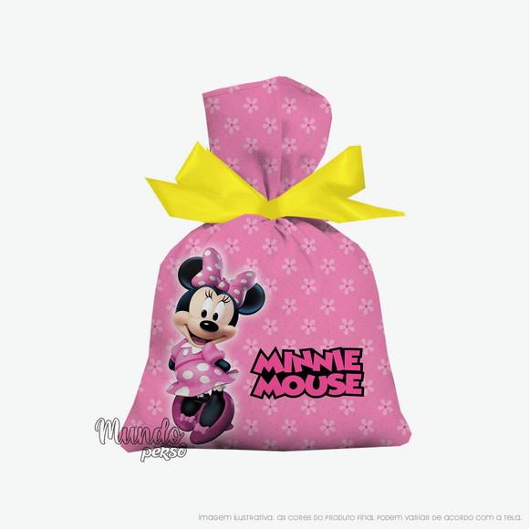 Saquinho Minnie Rosa 15cm X 20cm