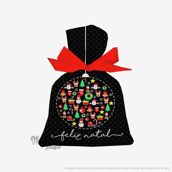 Saquinho Natal 15cm x 20cm