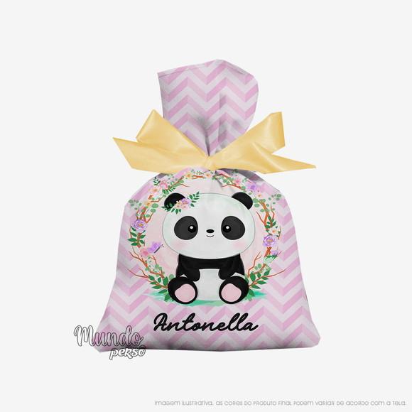 Saquinho Panda 15cm x 20cm