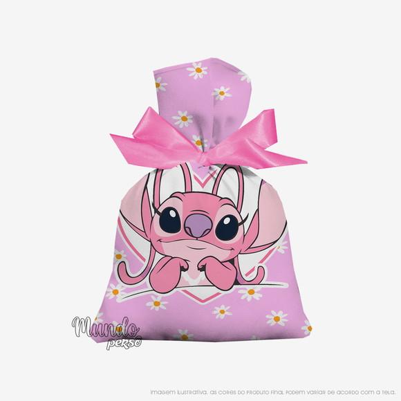 Saquinho Stitch - Angel 15cm x 20cm