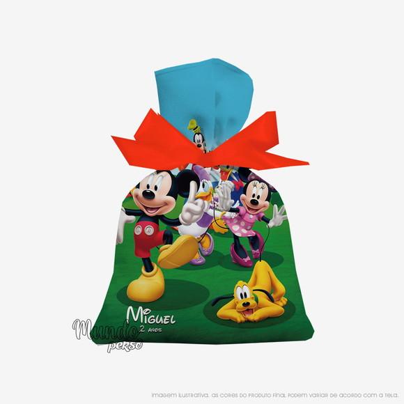 Saquinho Turma do Mickey 15cm x 20cm