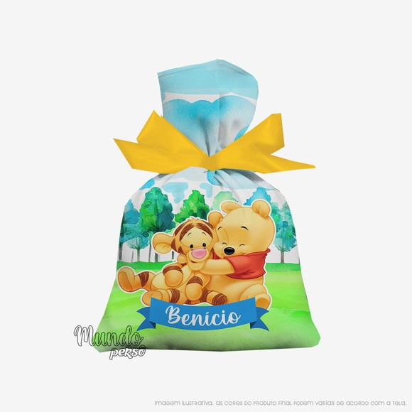 Saquinho Ursinho Pooh 15cm x 20cm