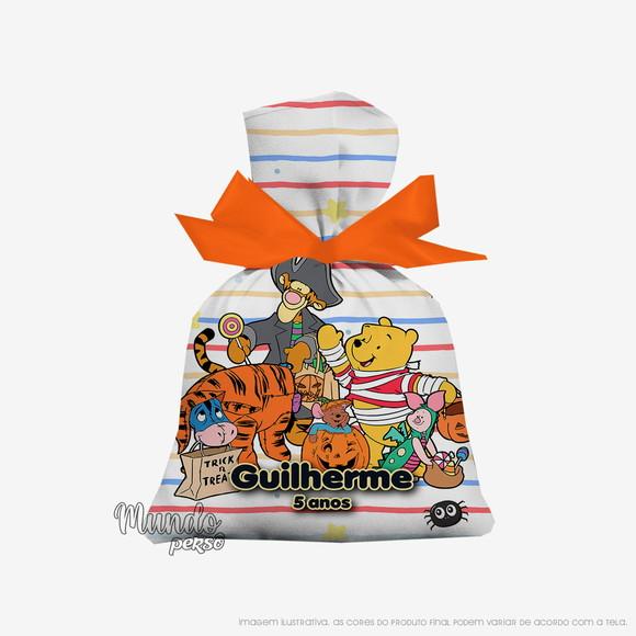 Saquinho Ursinho Pooh Halloween 15cm x 20cm