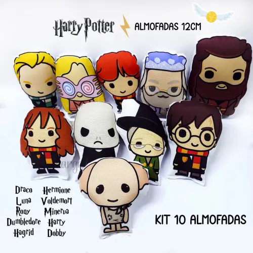 Mini Almofadas Recortadas 12cm Harry Potter