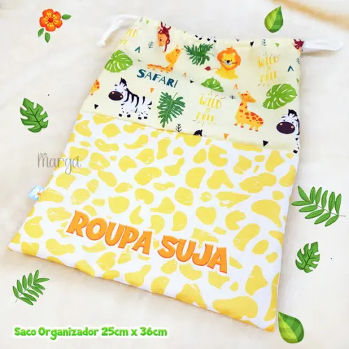 Kit 2 Sacos Organizadores Safari - Roupa Limpa e Suja