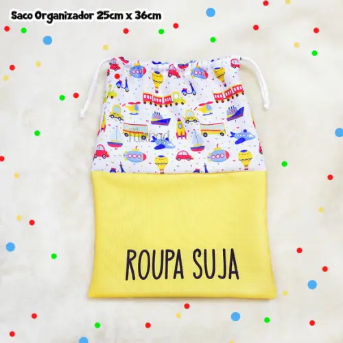 Kit 2 Sacos Organizadores Transportes - Roupa Limpa e Suja